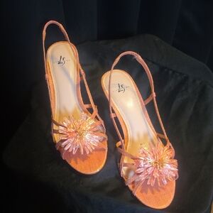 Life Stride Coral Floral Sandals